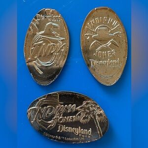 Set of 3-Disneyland’s Indiana Jones Pressed Pennie’s.